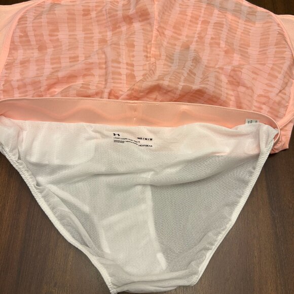 NWT Under Armour Women's Mileage Heatgear Printed Running Shorts Peach Size MD/M - Picture 6 of 14